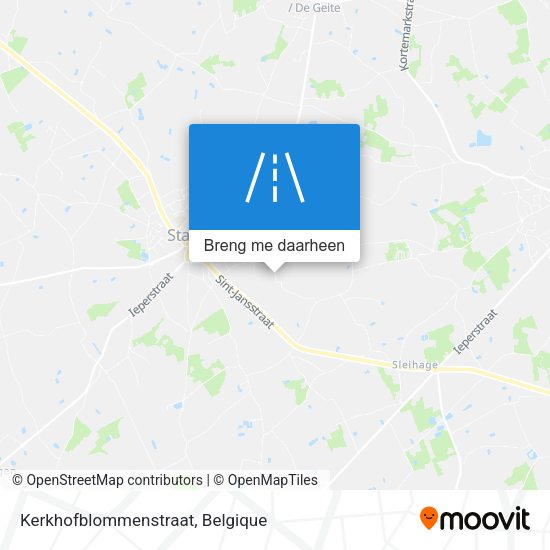 Kerkhofblommenstraat kaart