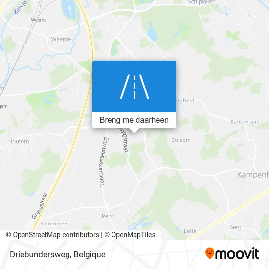 Driebundersweg kaart