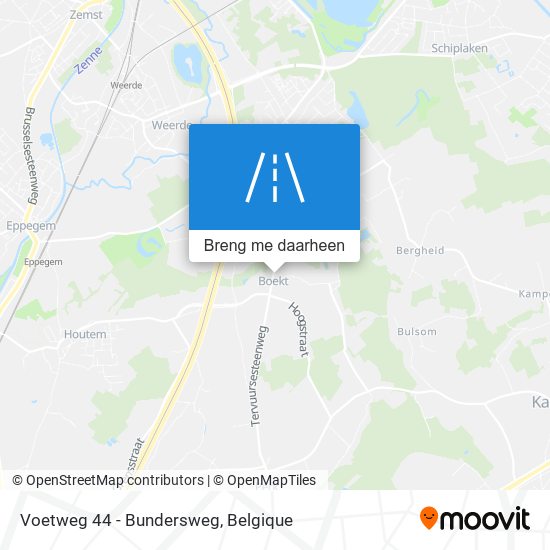 Voetweg 44 - Bundersweg kaart