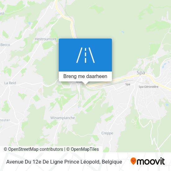 Avenue Du 12e De Ligne Prince Léopold kaart
