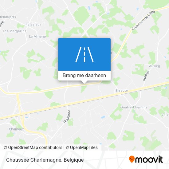 Chaussée Charlemagne kaart