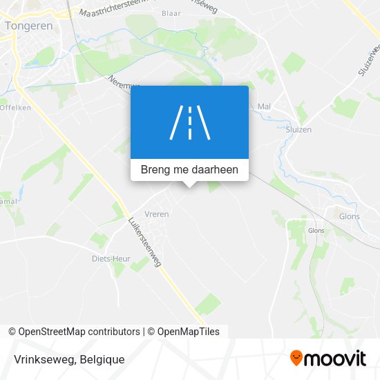 Vrinkseweg kaart