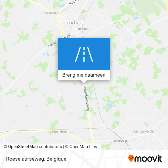 Roeselaarseweg kaart