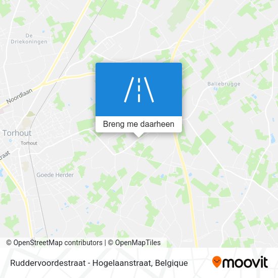 Ruddervoordestraat - Hogelaanstraat kaart