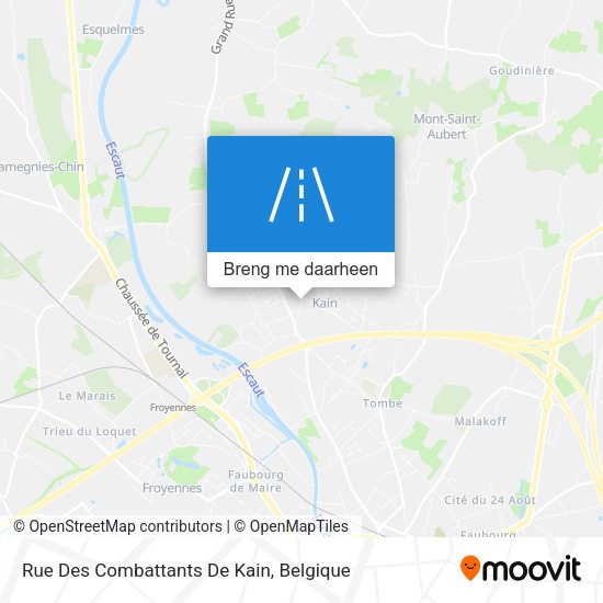 Rue Des Combattants De Kain kaart