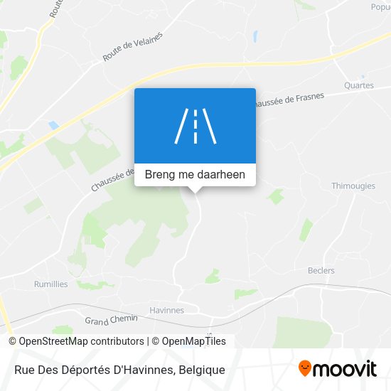 Rue Des Déportés D'Havinnes kaart