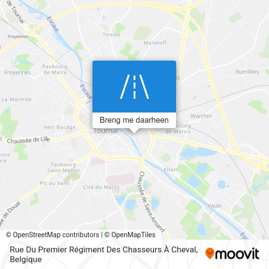 Rue Du Premier Régiment Des Chasseurs À Cheval kaart