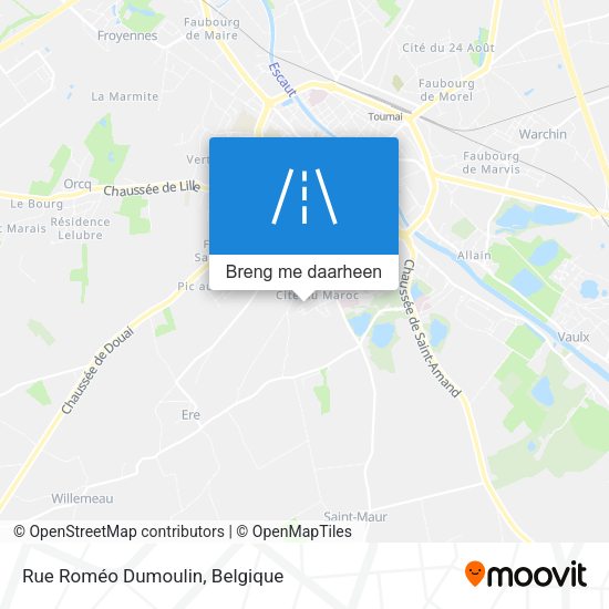 Rue Roméo Dumoulin kaart