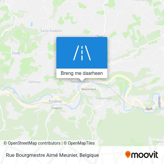 Rue Bourgmestre Aimé Meunier kaart