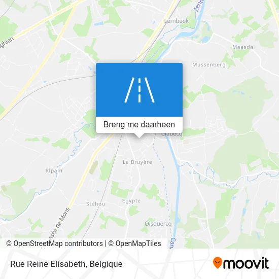 Rue Reine Elisabeth kaart