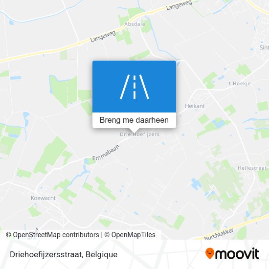 Driehoefijzersstraat kaart