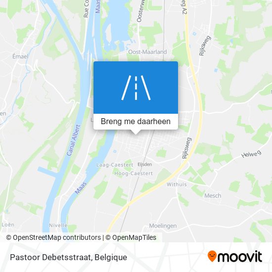 Pastoor Debetsstraat kaart