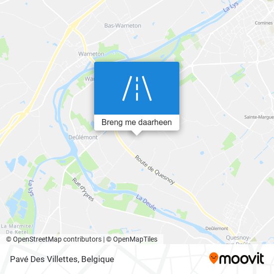 Pavé Des Villettes kaart