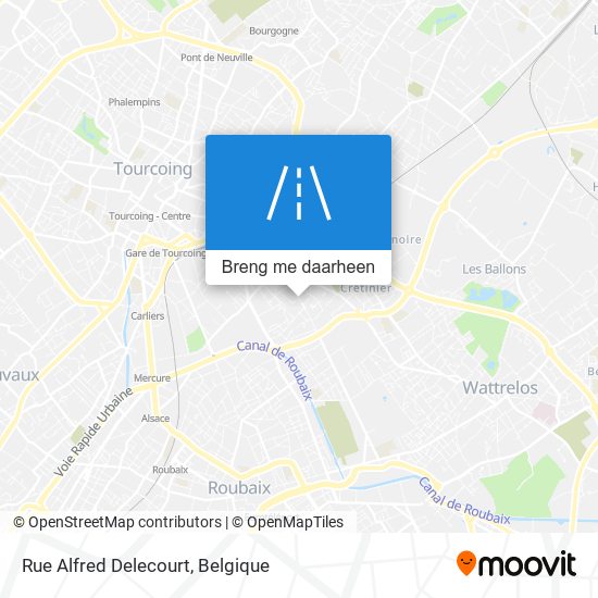 Rue Alfred Delecourt kaart