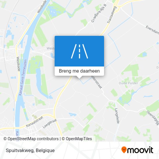 Spuitvakweg kaart