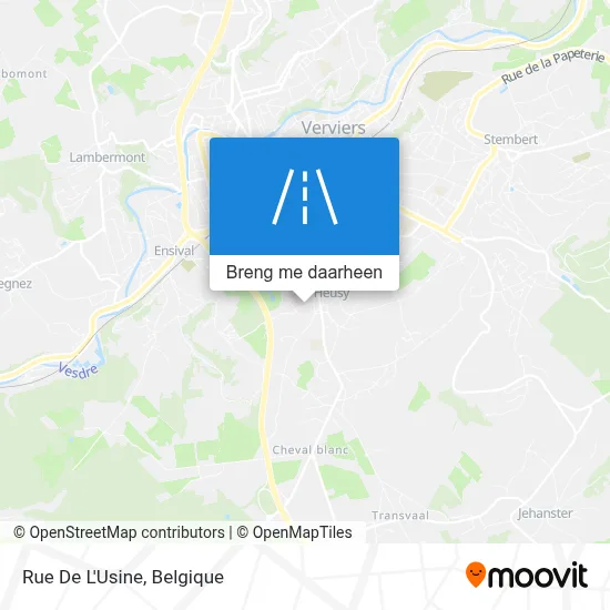 Rue De L'Usine kaart