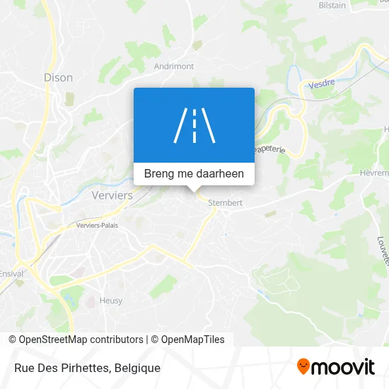 Rue Des Pirhettes kaart