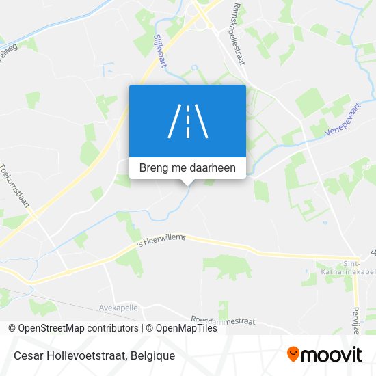Cesar Hollevoetstraat kaart
