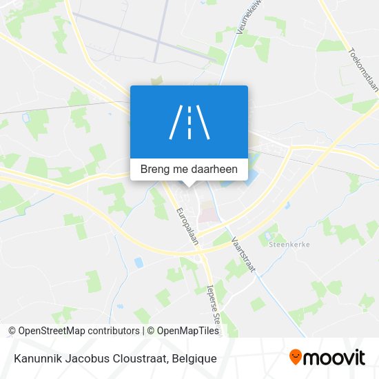 Kanunnik Jacobus Cloustraat kaart