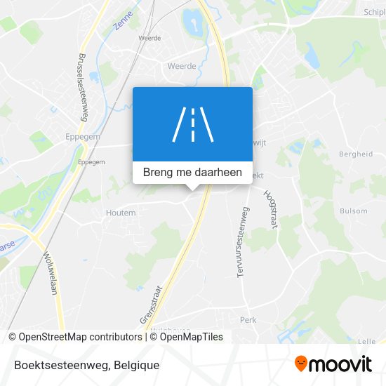 Boektsesteenweg kaart