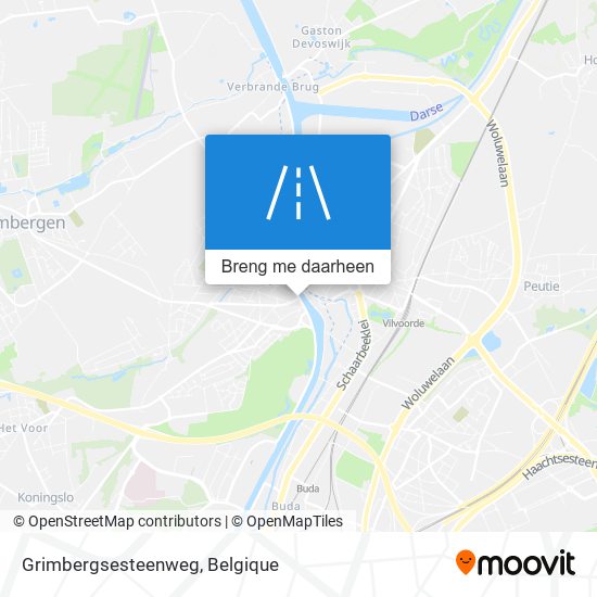 Grimbergsesteenweg kaart