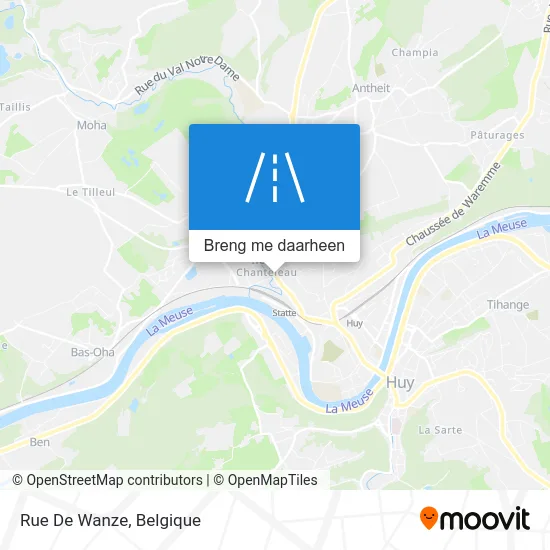 Rue De Wanze kaart