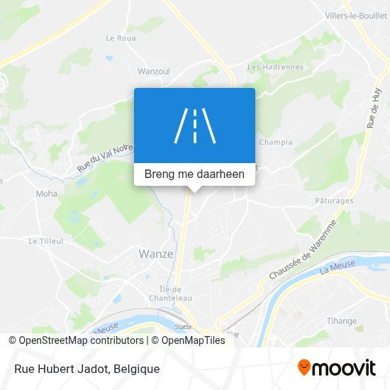 Rue Hubert Jadot kaart