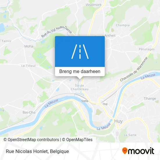 Rue Nicolas Honlet kaart