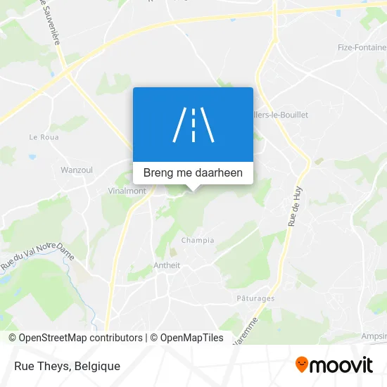 Rue Theys kaart