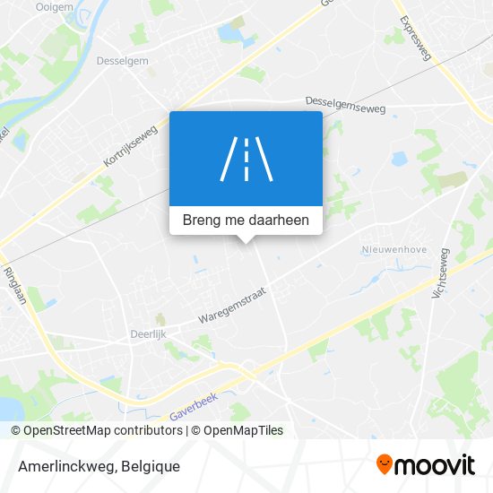 Amerlinckweg kaart