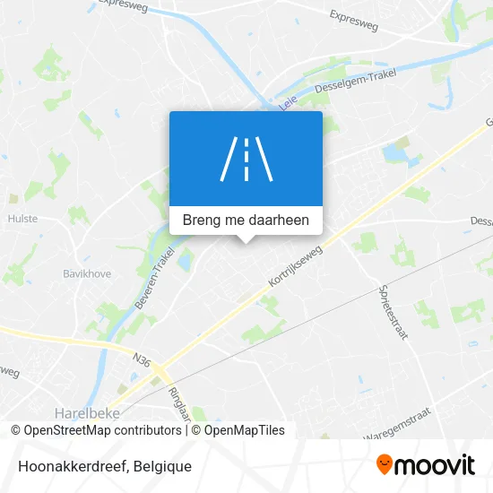 Hoonakkerdreef kaart