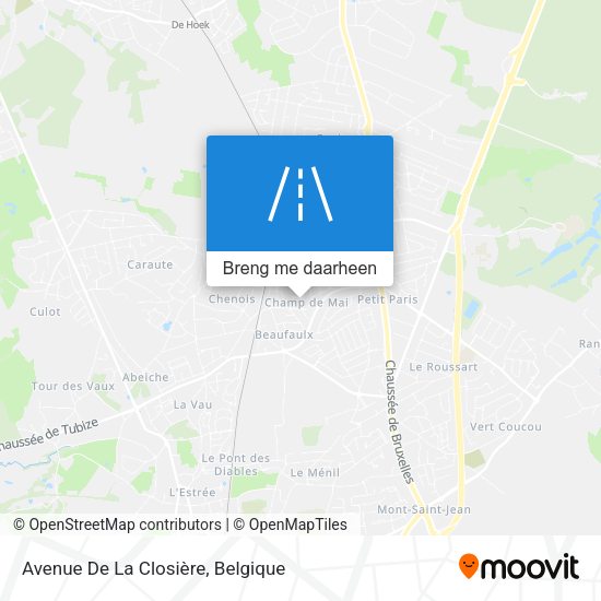 Avenue De La Closière kaart