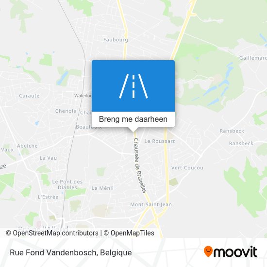 Rue Fond Vandenbosch kaart