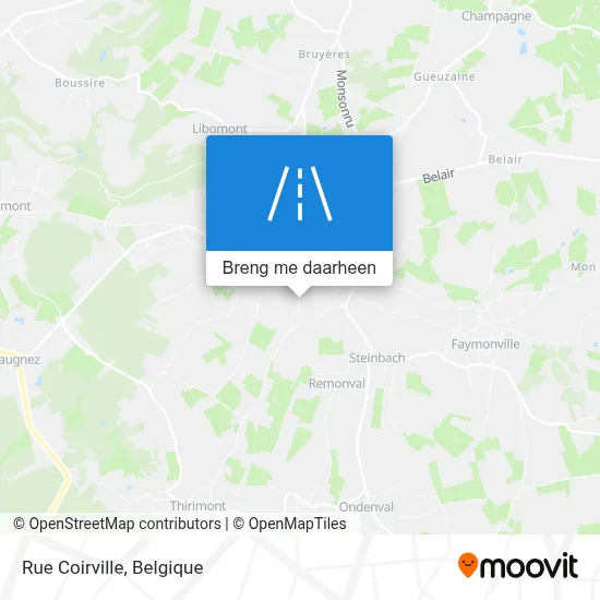 Rue Coirville kaart