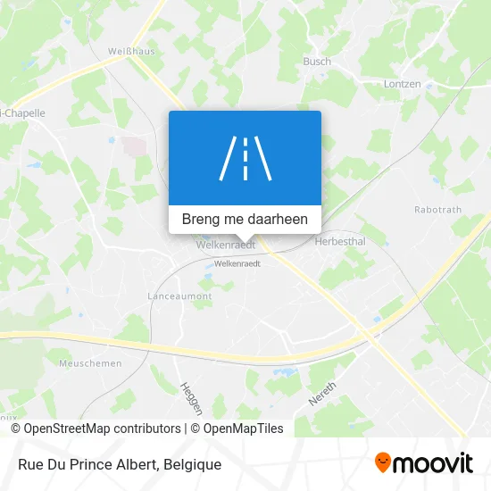 Rue Du Prince Albert kaart