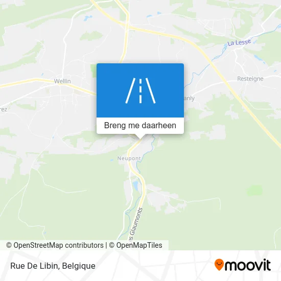 Rue De Libin kaart