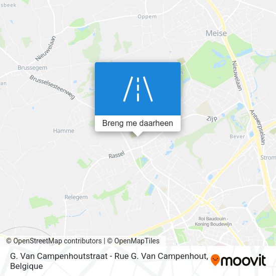 G. Van Campenhoutstraat - Rue G. Van Campenhout kaart