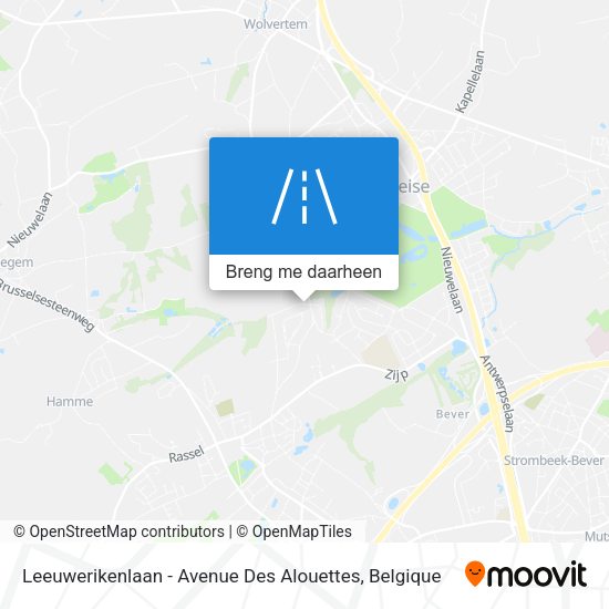 Leeuwerikenlaan - Avenue Des Alouettes kaart