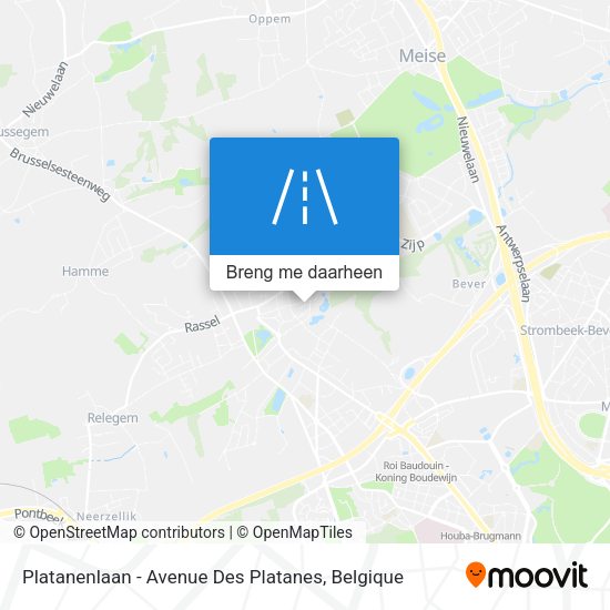Platanenlaan - Avenue Des Platanes kaart