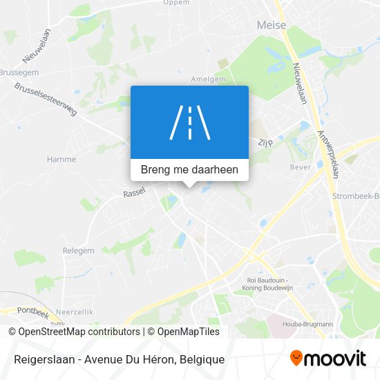 Reigerslaan - Avenue Du Héron kaart