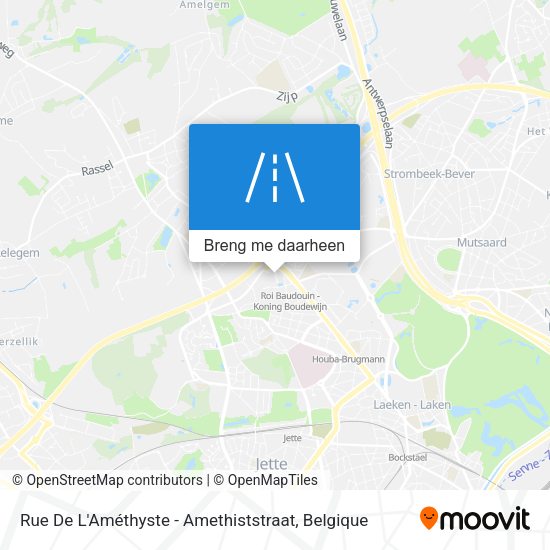 Rue De L'Améthyste - Amethiststraat kaart