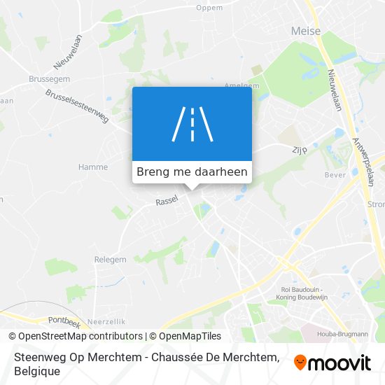 Steenweg Op Merchtem - Chaussée De Merchtem kaart