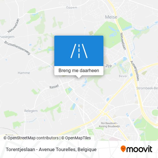 Torentjeslaan - Avenue Tourelles kaart