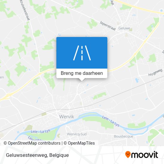 Geluwsesteenweg kaart