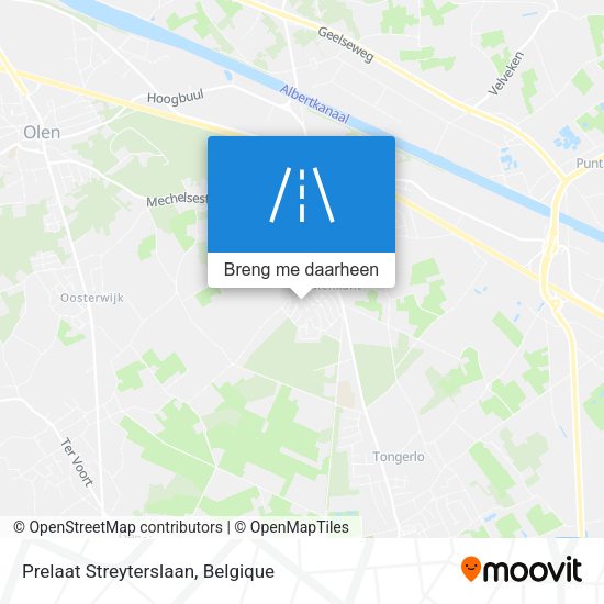 Prelaat Streyterslaan kaart