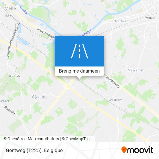 Gentweg (T225) kaart