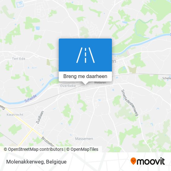 Molenakkerweg kaart