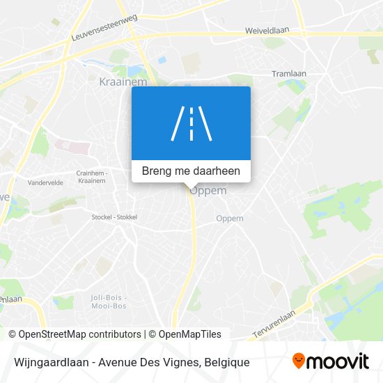 Wijngaardlaan - Avenue Des Vignes kaart