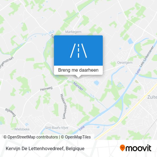 Kervijn De Lettenhovedreef kaart