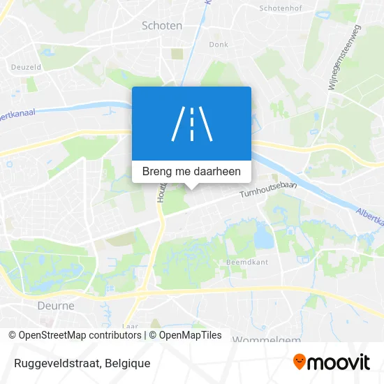 Ruggeveldstraat kaart